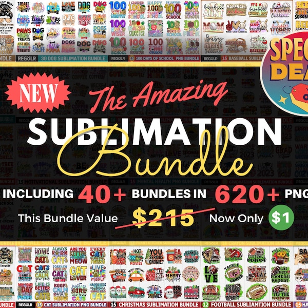 620+ Sublimation T-shirt Designs Bundle