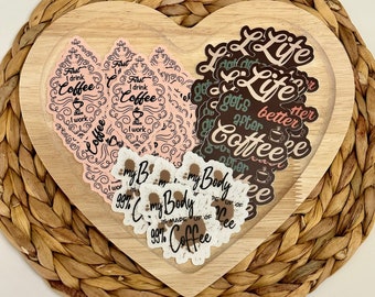 Coffee sticker / Die-cut sticker / laptop sticker / waterproof sticker / vinyl sticker / stickers / coffee lovers