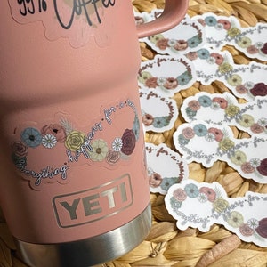 Infinity sticker / Die-cut clear sticker / laptop sticker / waterproof sticker / vinyl sticker / stickers / flower sticker