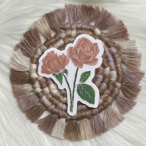 Rose sticker / die-cut sticker / laptop sticker / waterproof sticker / mother’s day / flower sticker / clear sticker