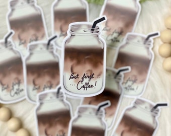 Coffee sticker / Die-cut sticker / laptop sticker / waterproof sticker / vinyl sticker / stickers / coffee lovers