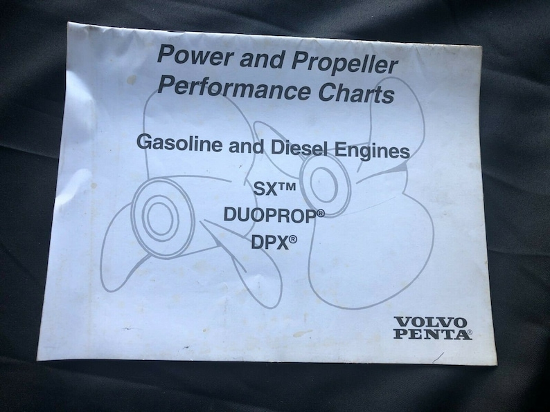 Volvo Penta Power and Propeller Performance Charts SX Duoprop Etsy