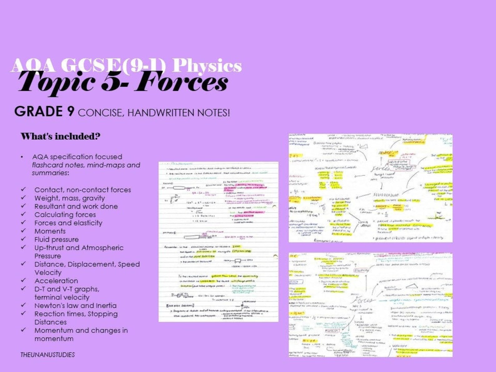 Aqa Gcse 9 1 Physics Topic 5 Forces Notes Etsy Uk Aqa Gcse 9 1 Physics Topic 5 Forces Notes Etsy Uk