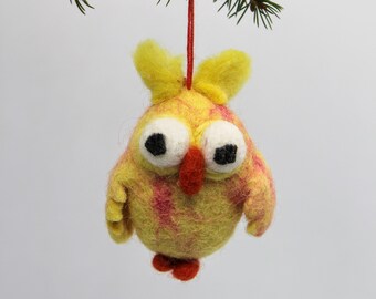 Filz Eule Ornament - Handgemachte Wolle Weihnachtsdeko