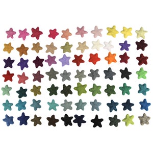 Felt Star Shapes 3cm - 3D Loose Wool Felt Stars DIY Garland Pick n Mix Choose Colours & Quantities Felt Balls Pom Poms PomPoms Craft