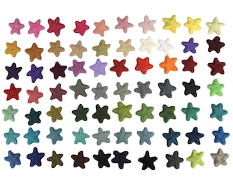 Felt Star Shapes 3cm - 3D Loose Wool Felt Stars DIY Garland Pick n Mix Choose Colours & Quantities Felt Balls Pom Poms PomPoms Craft