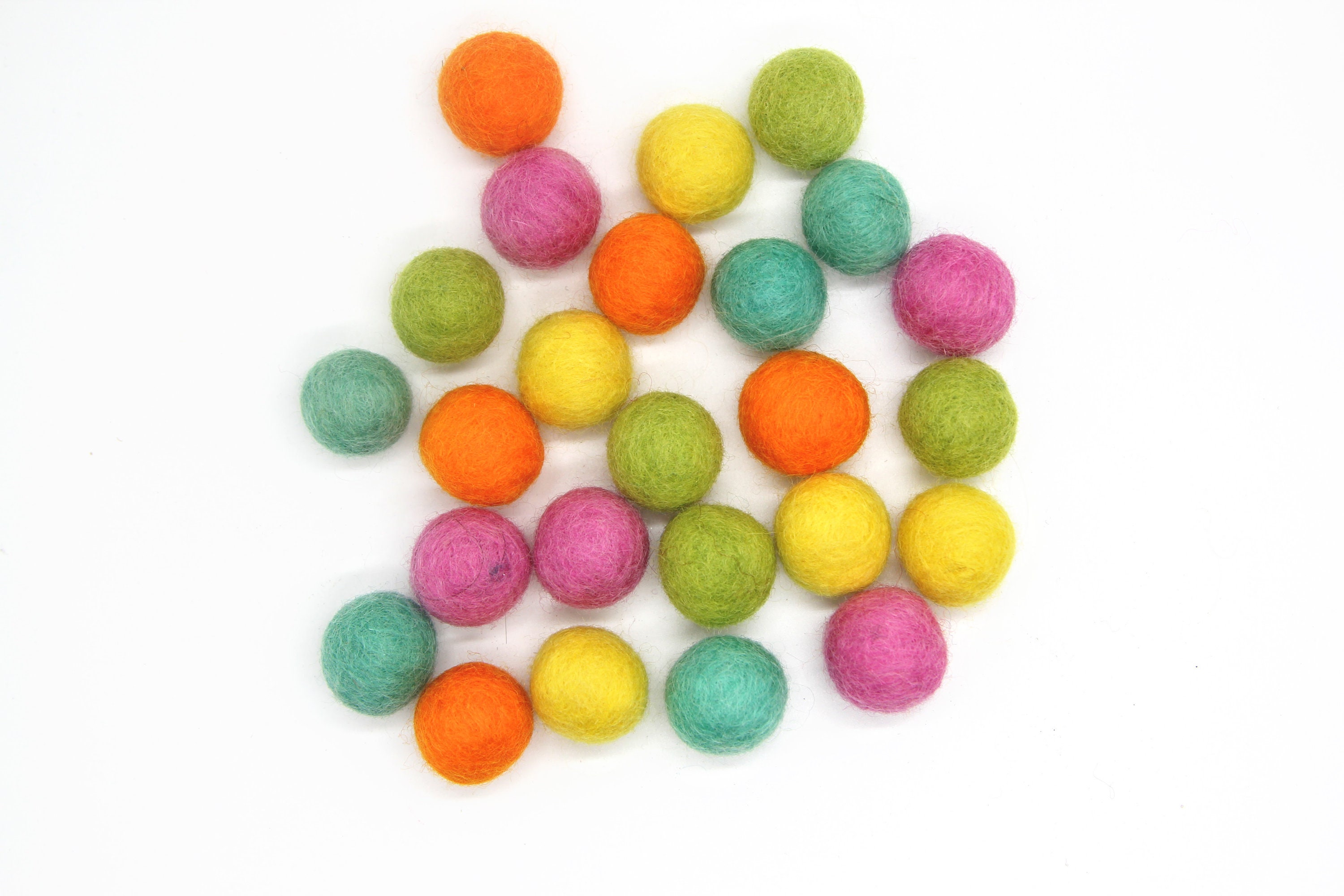 Sherbet Rainbow Pom Pom Palette 20 Balls 1cm 1.5cm or Etsy