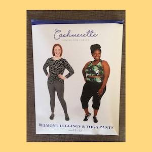 Belmont Leggings & Yogo Pants Pattern By Cashmerette - Brand New Printed Paper Pattern - Yoga Trousers, Exercise Wear, Sewing for Curves