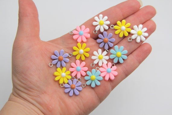 Lot De Breloques (charms) En Forme De Fleurs - Couleur Dorée - Neuf Sans Emballage