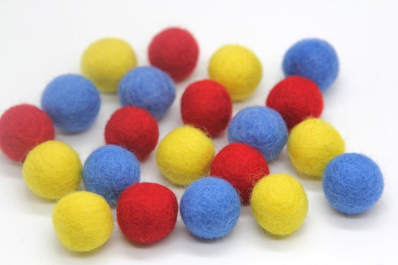 1CM Tiny Wool Felt Balls - Colorful Felt Balls - 1CM Wool Felt Balls -10mm  - 100% Wool Felt Pom Poms - 10mm Felt Balls - Single Color Pack