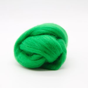 Pixie Green Merino Top Roving Wool 25g - Needle Felting Wool Thrumming Wool - Wool Tops Wool Roving Felting Wool Pure Wool Fiber Spinning