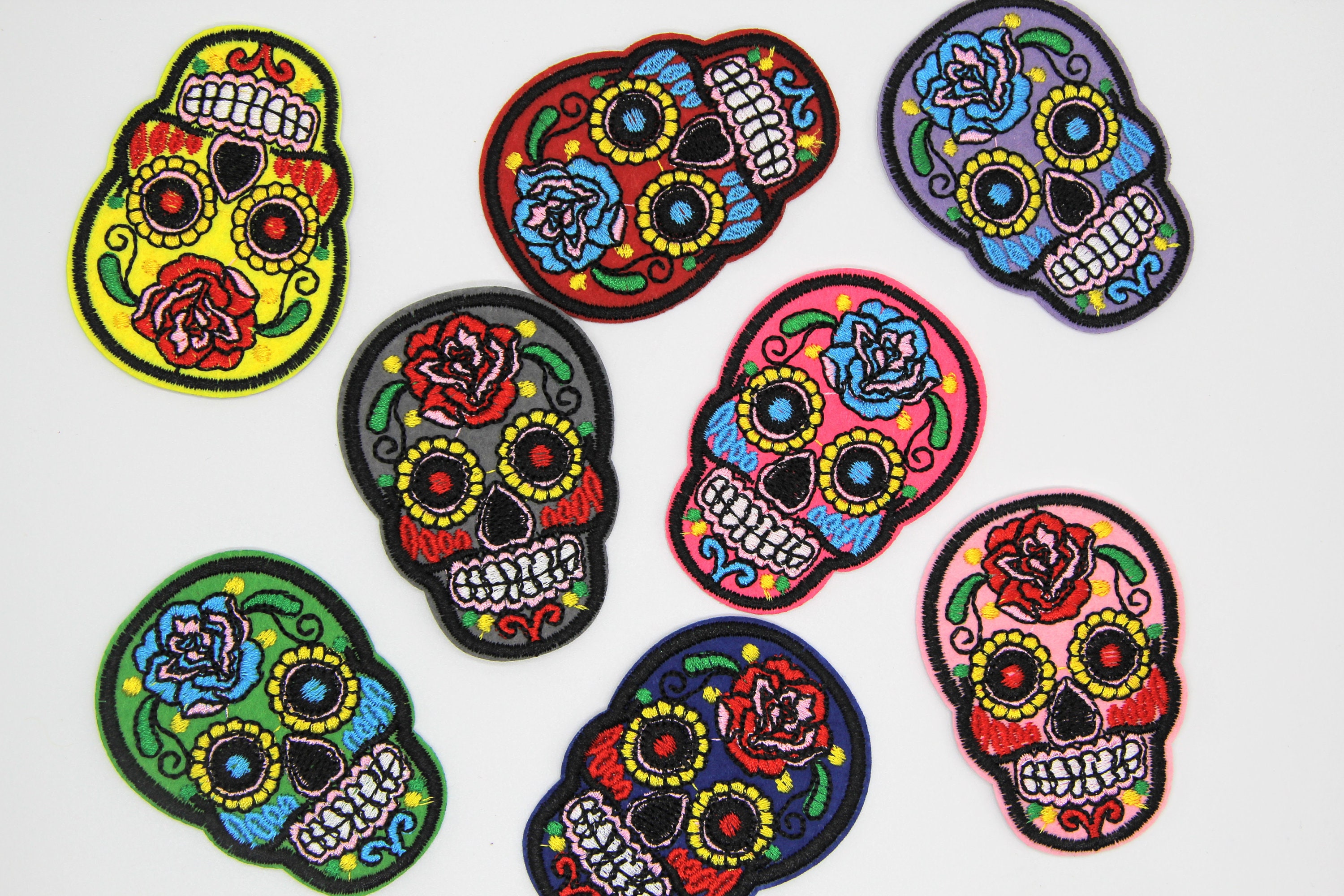 Skull Iron-on Patch Clothes Patches Embroidered Skull 