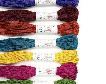 Laurel Canyon Embroidery Floss Set – 100% Cotton, 7 Skeins