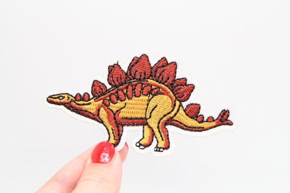 Stegosaurus Dinosaur Patch Pack of 4 Animal Applique Embroidered Patch ...