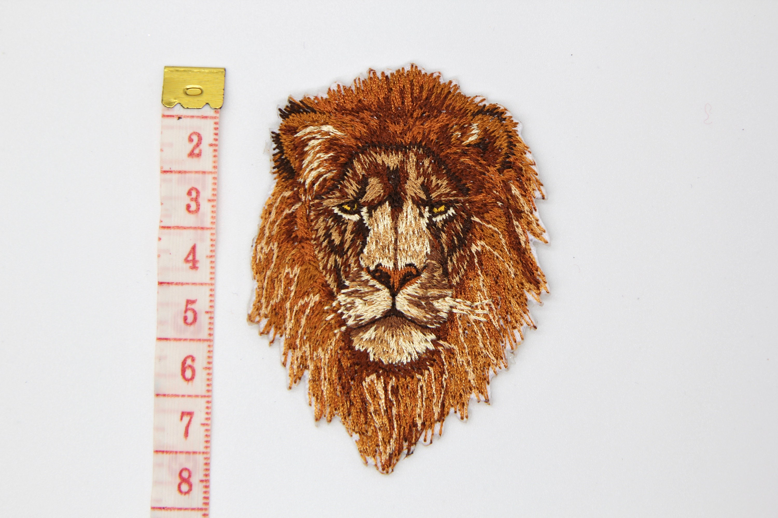 Lion Head Patch Iron on Classic Lion Patch Embroidered Etsy UK