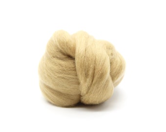 Champagne Merino Top Roving Wool 25g Needle Felting Wool Thrumming Wool Tops Wool Roving Felting Wool Pure Wool Wool Fiber Spinning