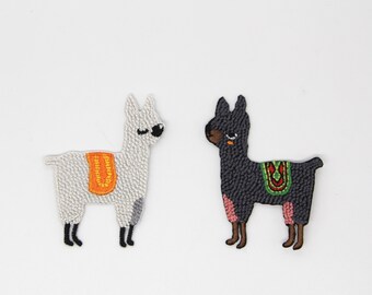 Llama Patch - Iron on Embroidered Llama Patch - Embroidered Alpaca Patch Iron on Badge Llama Motif Appliqué Clothes Patch Cute - 27