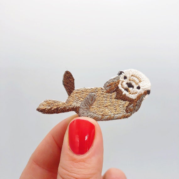 Otter Patch Iron on Otter Patch Embroidered Otter Patch Etsy