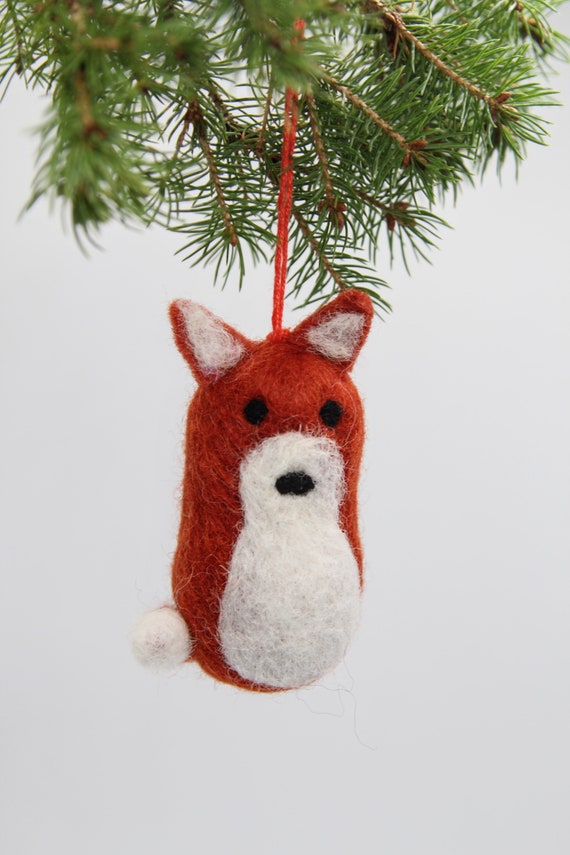 Handmade Needle Felt Hanging Christmas Decoration - Funky Christmas Tree Handmade Needle Felt Hanging Christmas Decoration - Funky Christmas Tree