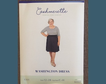 Washington Dress Pattern By Cashmerette - Sewing for Curves Brand New Paper Pattern Sizes: 12-28 (UK 16-32)