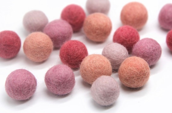 1 cm 100 pcs Pink Peach Felt Pom Poms Felt Balls for making