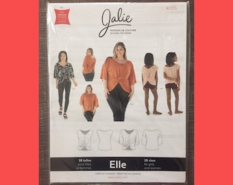Elle Reversible Top by Jalie - Paper Pattern Brand New