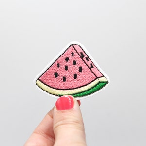 Watermelon Patch - Iron on Watermelon Patch - Embroidered Watermelon Patch Iron on Watermelon Badge Watermelon Motif Appliqué Clothes - 21