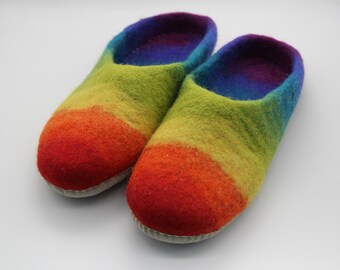 rainbow slipper boots
