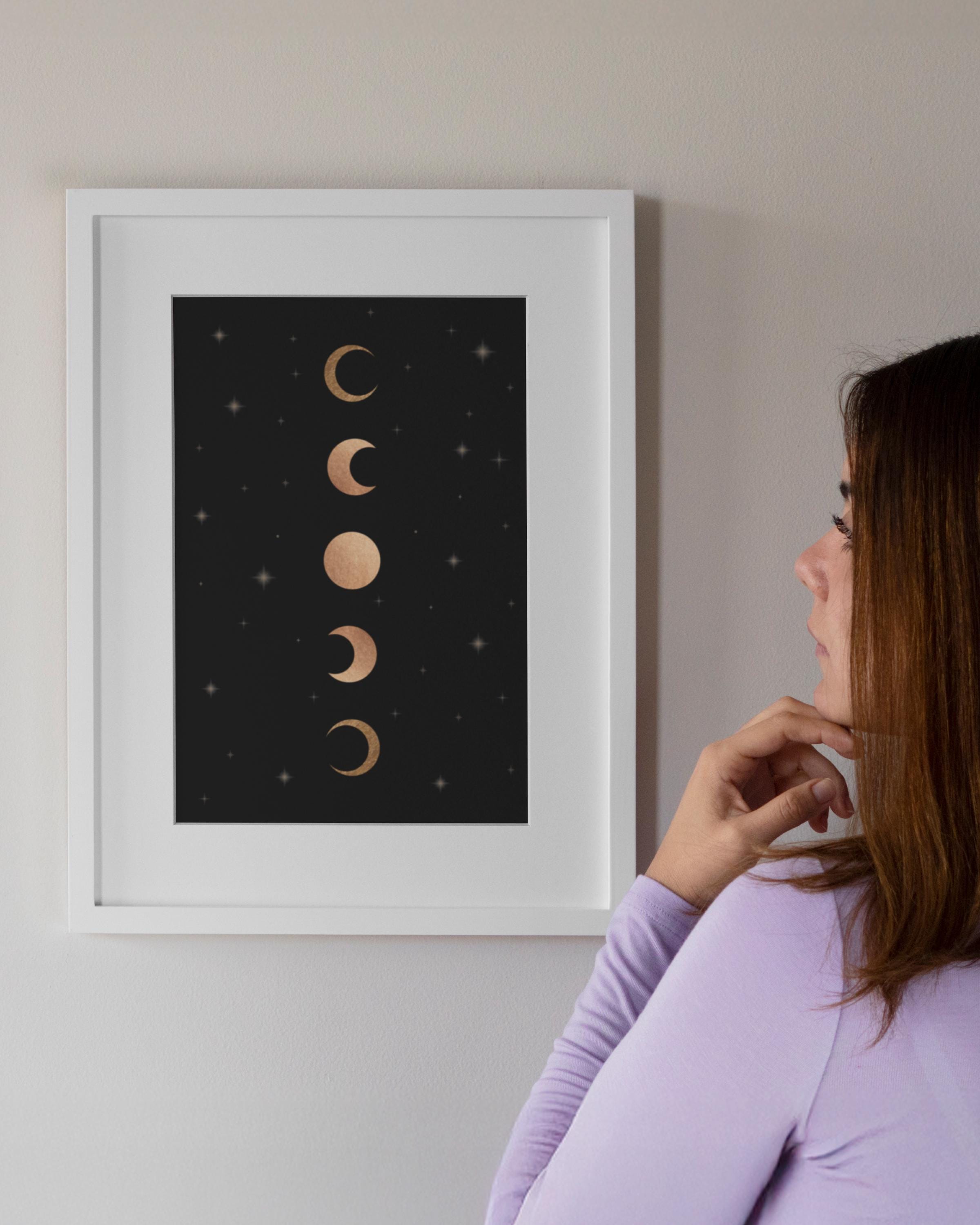 Gold Moon Phases Print, Celestial Wall Art (digital Download) - Etsy