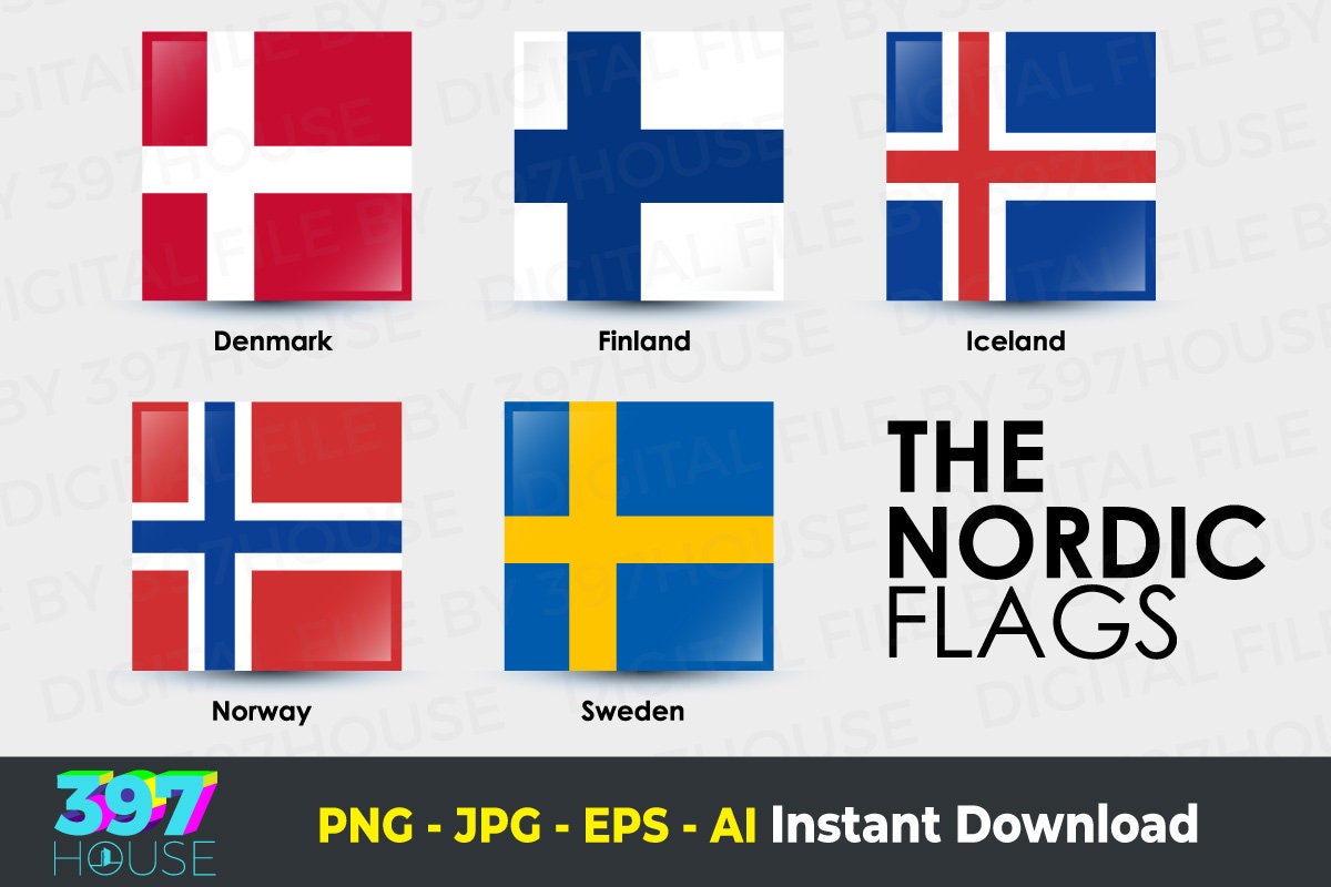 Scandinavian Countries Flags