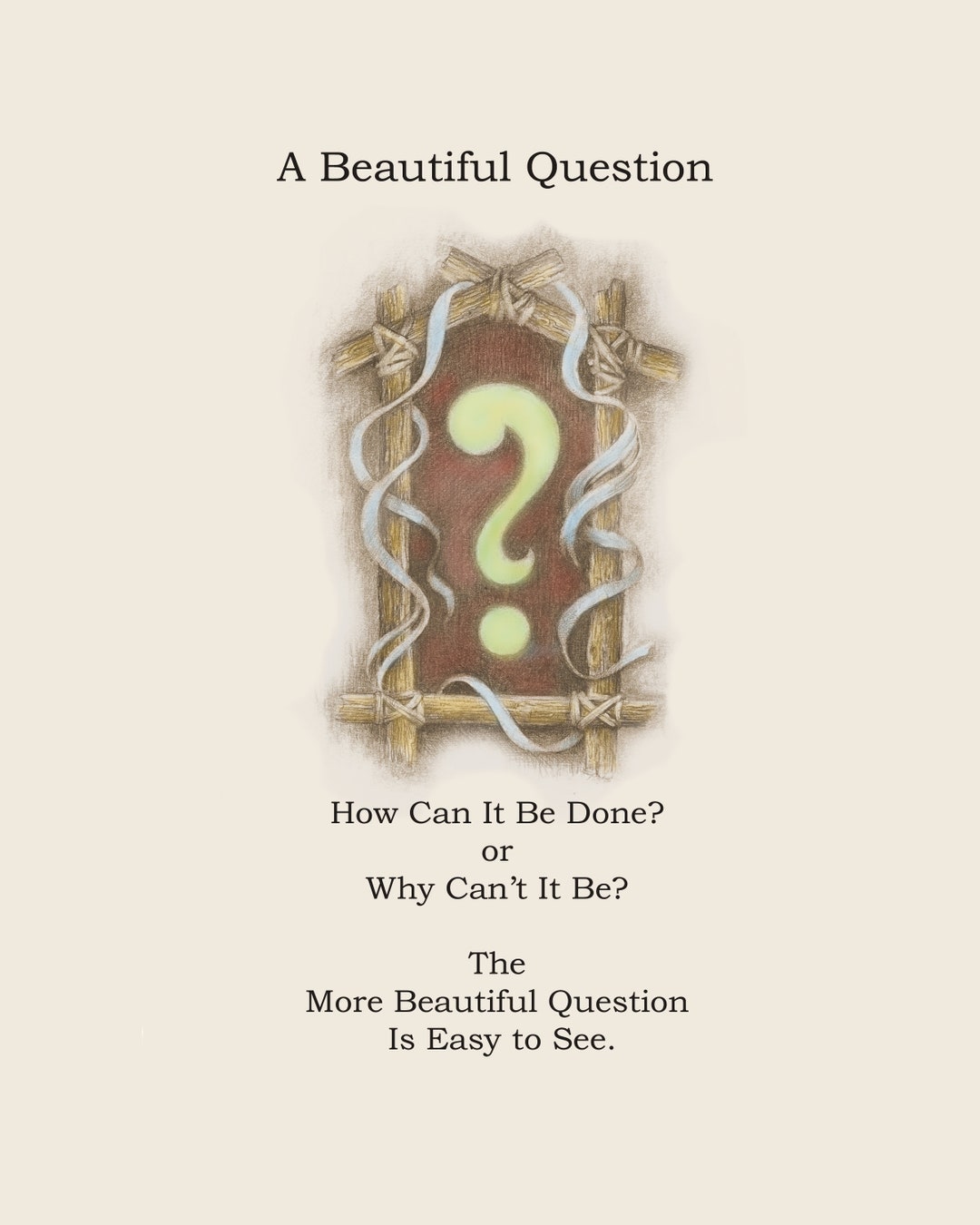 A BEAUTIFUL QUESTION Poster - Etsy