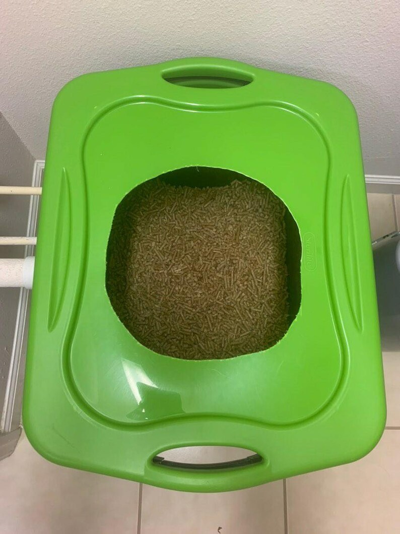 Pine wood pellet litter box top entry Etsy