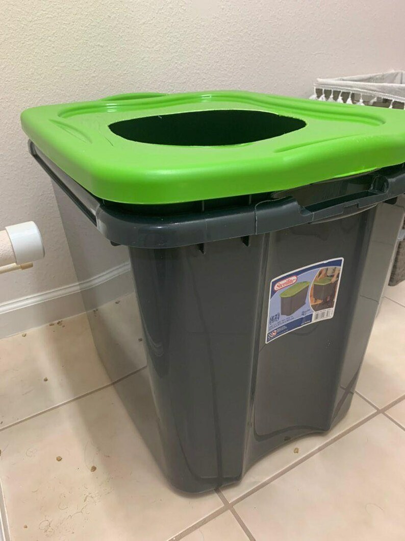 Pine wood pellet litter box top entry Etsy