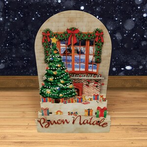 Pop Up 3D "Prospettiva" Natale, christmas, auguri, compleanno, matrimonio, made in italy, artigianato