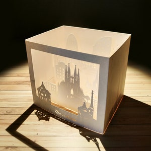 Pop Up 3D "Luci e ombre" - Le città europee regalo, auguri, compleanno, matrimonio, made in italy, artigianato