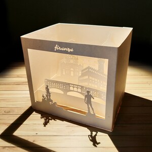 Pop Up 3D "Lights and Shadows" - Italian cities gift, greetings, birthday, wedding, made in italy, crafts