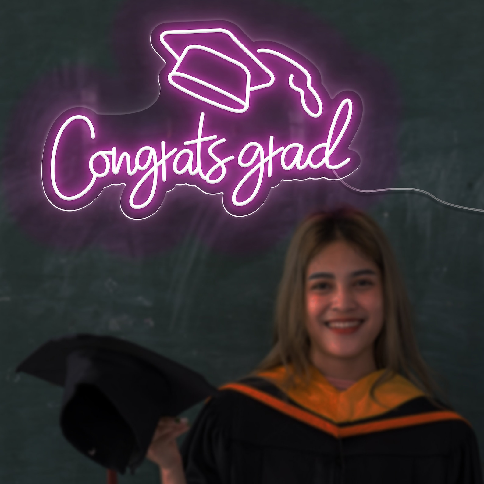 Neon Graduation Congrats Grad Neon Sign, Graduation Party Decor,personalized Grad Party ...