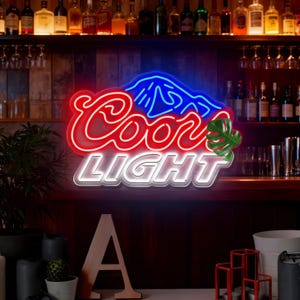 Coors LIGHT Neon Signs for Wall Decor| Neon Lights for Bedroom|Led Business Signs |Boy Bedroom Neon Light|Boy Gifts| Man Cave Bar Restaurant