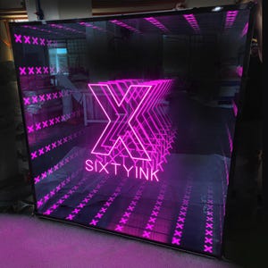 Letrero de espejo infinito 3D para decoración de logotipos de empresas, letrero de espejo infinito LED 3D, logotipo de pared personalizado, letrero de logotipo de nuevo diseño, letrero comercial, letrero iluminado