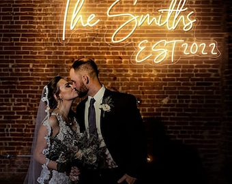 Letrero de neón personalizado para bodas, hogar, negocios, eventos: luces de neón LED personalizadas, decoración de boda única, regalo, arte de pared de NeonArtisans