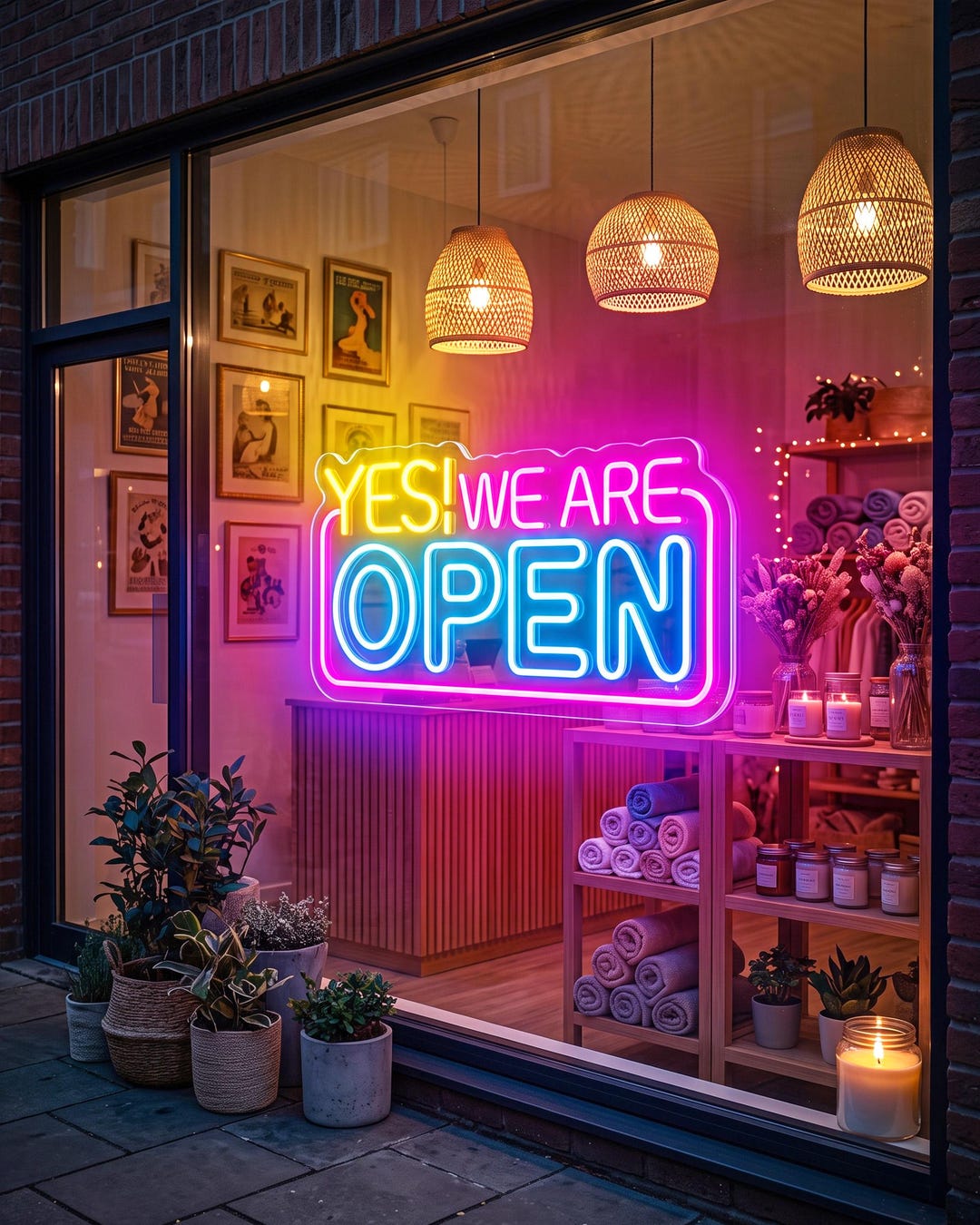 Yes We Are Open Neon Sign,business Open Sign,open Neon Light,led