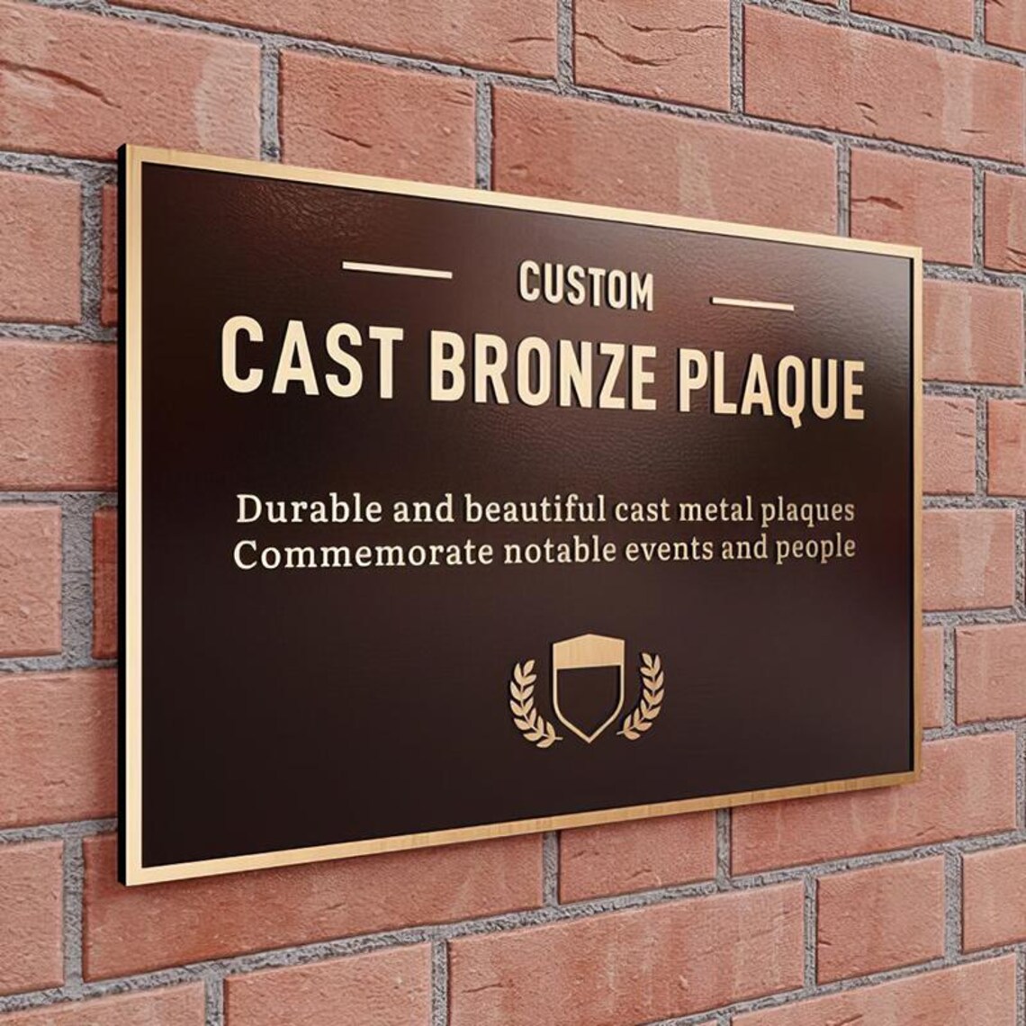 Rustic Bronze Sign Customized Logo Plaque|bronze Sign|personalized Signage|custom Made ...