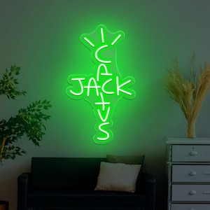 Cactus Jack Neon Sign|Neon Light Wall |Art Neon Light For Rap Talking West Coast|Light Up Hanging Neon Light|Custom Neon Sign|Bedroom Decor