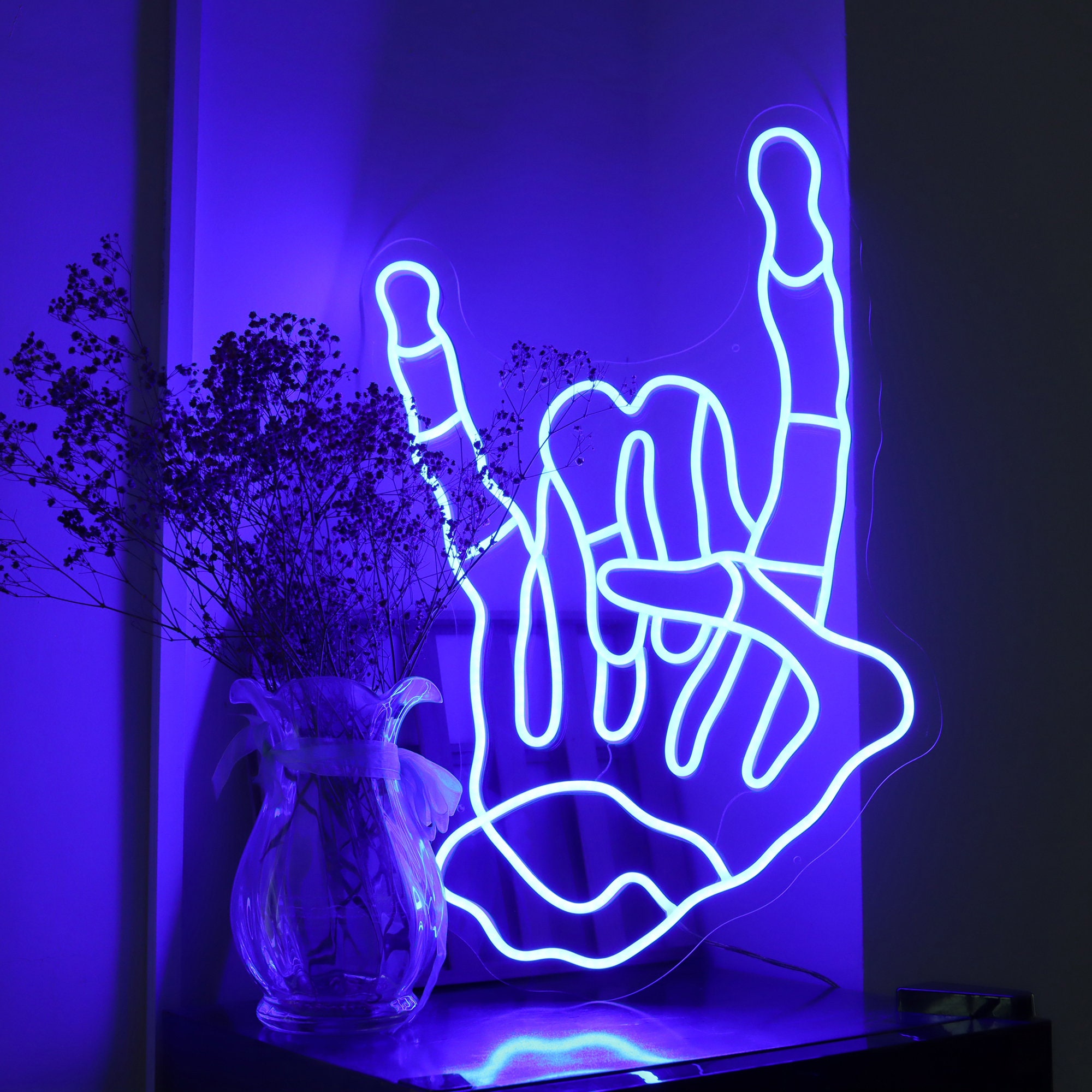Skellihand Neon Sign for Wall Decoration Room Decoration - Etsy