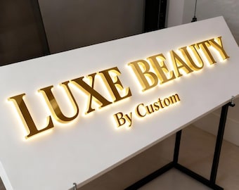 custom backlit sign,  business sign, custom metal sign, led sign, custom sign,sign for indoor outdoor wall logo advertising decor,Salon Sign