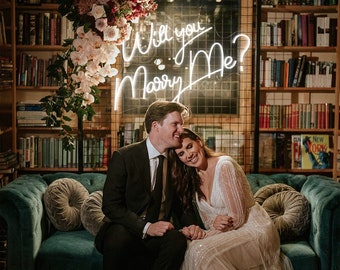Will You Marry Me? Neon Sign, Custom Neon Sign Wedding, Neon Wedding Sign,Marry me Light Sign, Wedding Neon Sign, Custom Neon Sign,