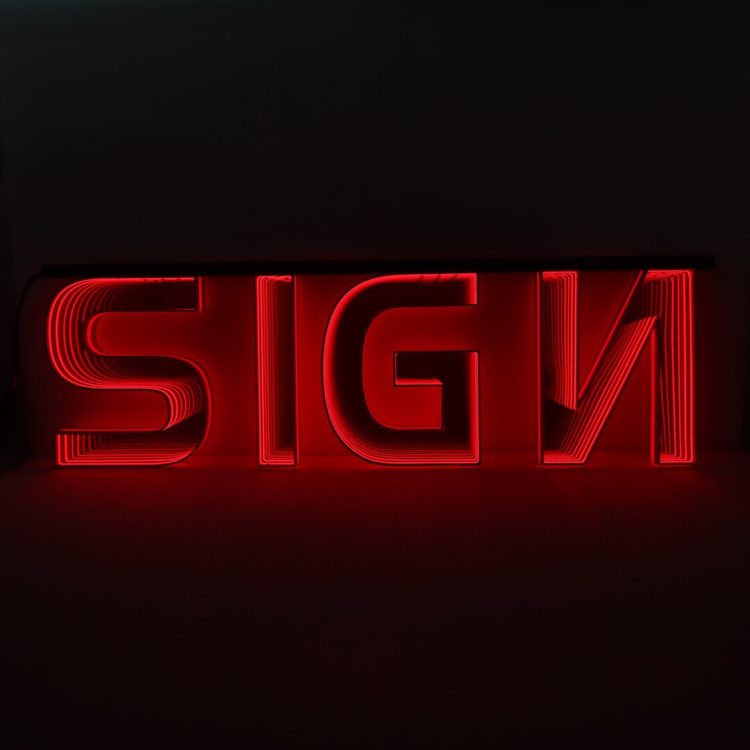 Custom Infinity Mirror Sign,led Track Letters, 3D Infinity Mirror Sign ...