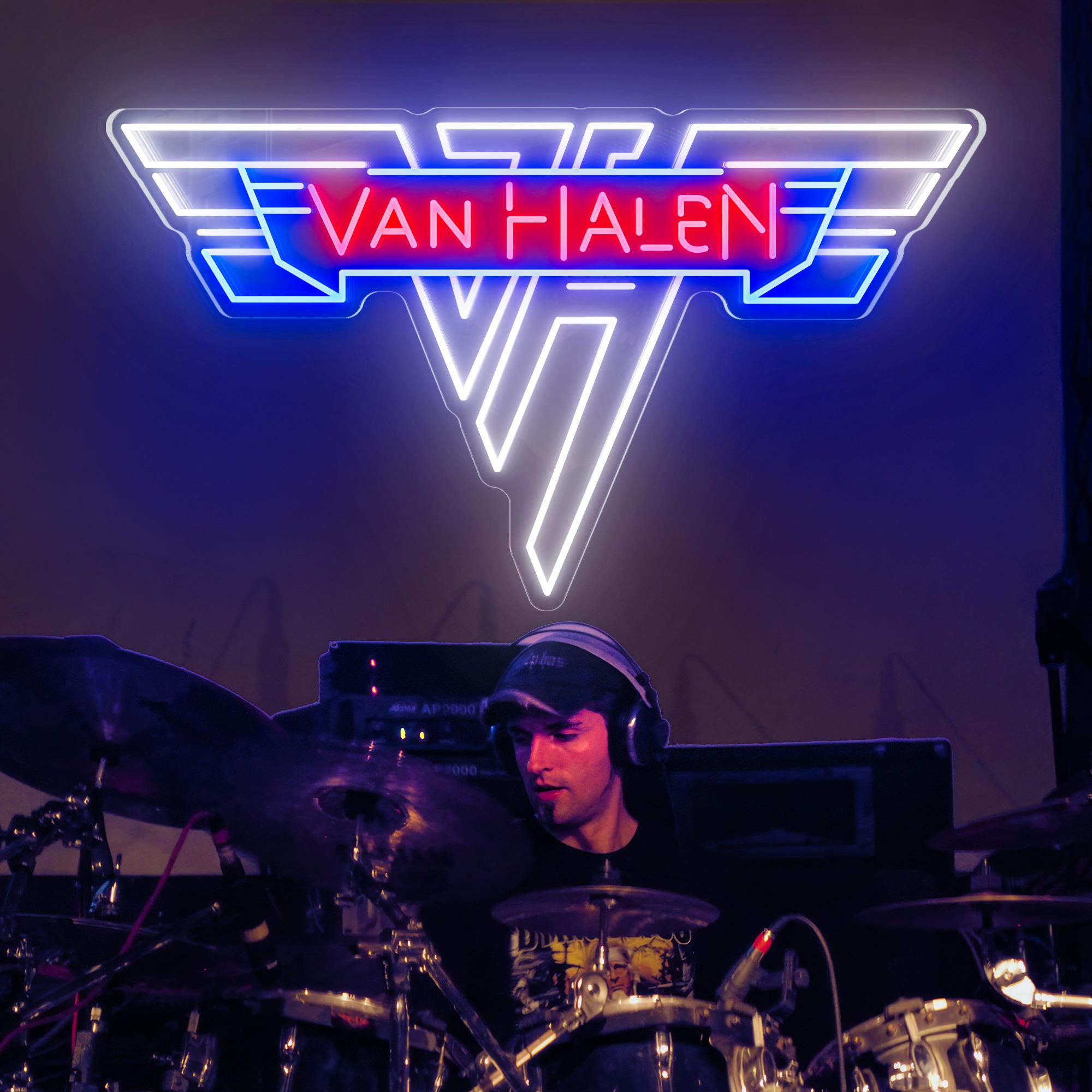 Van Halen Neon Sign, VAN HALEN Led Sign, Music Studio Decor, Retro Home Decor, Neon Sign Wall Art,Music Sign