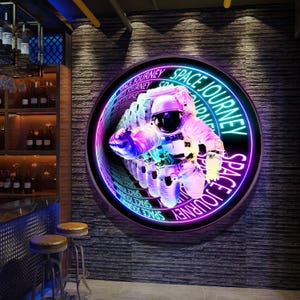 Benutzerdefiniertes Logo-Schild, benutzerdefiniertes Schild, TikTok-Raum handgemacht, Streamer-Spiel Retro-LED-Schild modern, Infinity-Spiegelschild, Neon-Kunst, Indoor-Logo-Signage