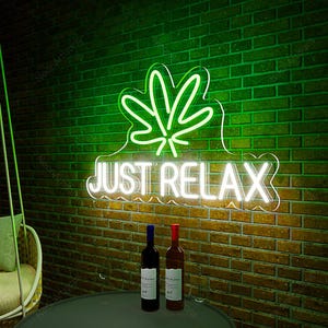 Just Relax Neon Signs / LED Neon Lights Signs / Luce al neon per camera da letto / Decorazione per sala giochi / Insegna per bar di casa / Insegna al neon personalizzata / Luce al neon per tabaccheria